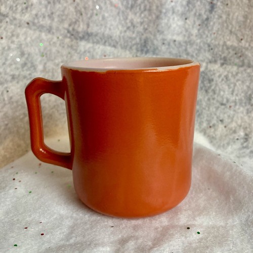 4 Hazel Atlas Platonite Moderntone Kiddie Ware 6oz D-Handle Mugs Yellow Orange - Picture 16 of 24