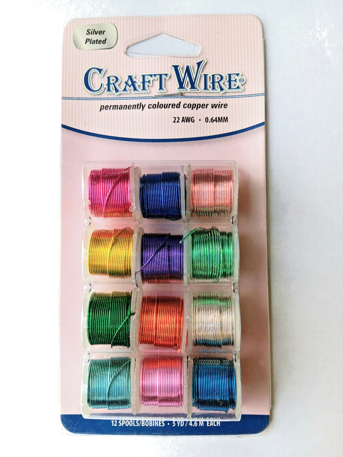 why not buy the dozen 12 pack coloured wire 22 gauge silver plated copper 0.64mm