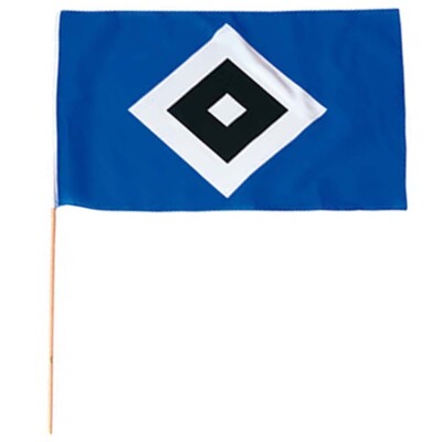 Flaggenfritze Hissflagge Hamburger SV Raute – Offizielles Lizenzprodukt, Größe Ca. 150 X 200 Cm, Mit Gratis Aufkleber, Versicherter Versand