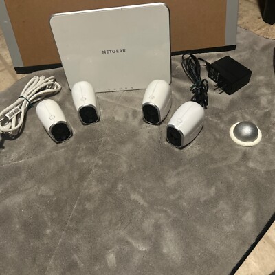 Netgear Arlo VMC3030 Indoor Outdoor Surveillance Security Camera & Base VMB3000