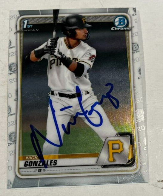 NICK GONZALES SIGNED 2020 BOWMAN CHROME DRAFT PROSPECT ROOKIE CARD AUTO