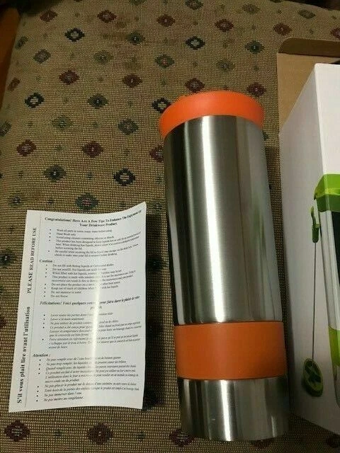 Asobu The Hot coffee and tea press Vacuum Insulated Travel Mug, 16 ounce, Stainl