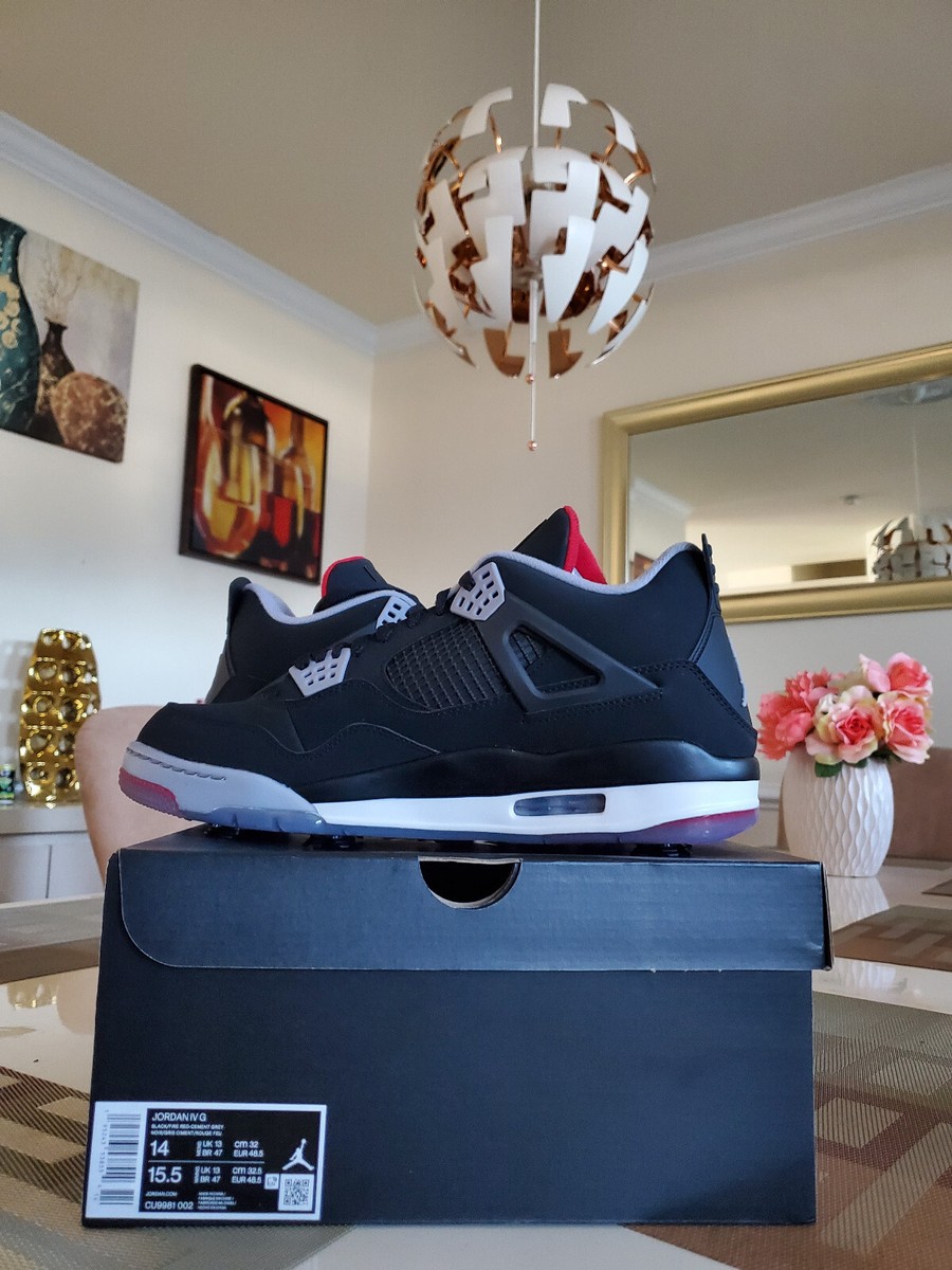 シューズ(男性用) NIKE JORDAN 4 GOLF BRED US8 CU9981-002 Amazon.com | Jordan Mens Air 4 Golf CU9981 002 Bred - Size