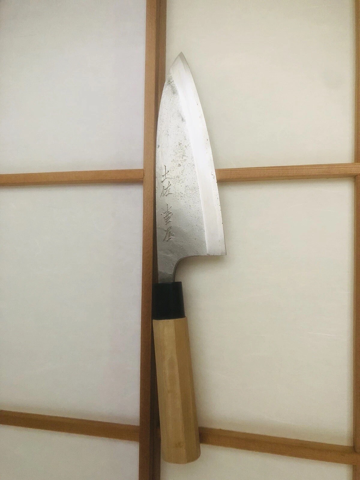 Cuchillo Deba de hoja forjada profesional japonés Tosa Ginsan No.3 acero 170 ...