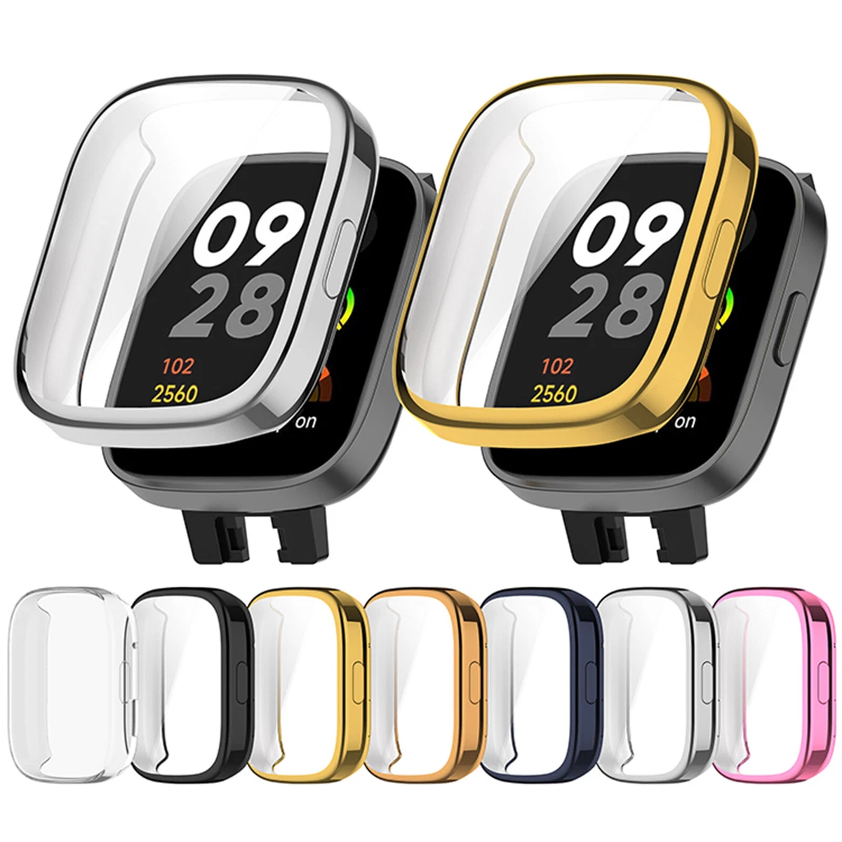 For Redmi Watch 3 Hard Case PC Tempered Glass Screen Protector