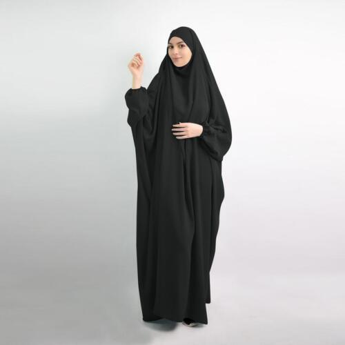 One Piece Prayer Dress Jilbab Khimar Hijab Abaya Ramadan Muslim Robe Kaftan Gown - Picture 21 of 21
