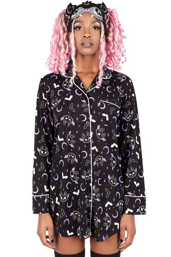 Killstar Gothic Goth Schlafshirt Schlafhemd Nachthemd - Batty Sleep Shirt - Bild 2 von 54
