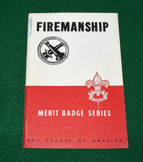 1945 BOY SCOUT MERIT BADGE BOOK - FIREMANSHIP | eBay