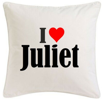 KISSENBEZUG I LOVE JULIET 40CMX40CM AUS MIKROFASER