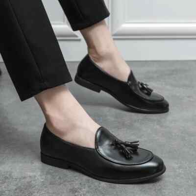 Men Business Shoes Simple Tassel Leather Shoes Style Casual Dress Shoes Mens  | eBay