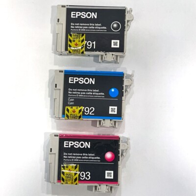 3 Genuine Epson 79 T079 Ink Cartridges for Stylus Photo 1400 and Artisan 1430