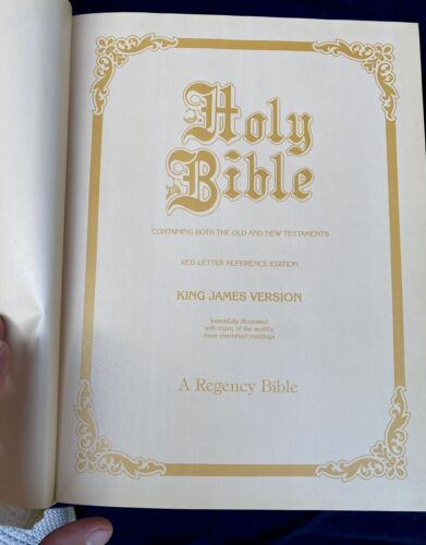 Holy Bible King James Version. Our Family Bible. Large White. Vintage.
