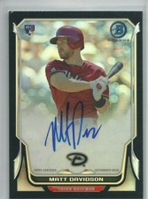 2014 BOWMAN CHROME MATT DAVIDSON BLACK REFRACTOR /35 RC AUTO 