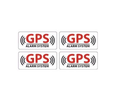 4x GPS ALARM SYSTEM Sticker Aufkleber Diebstahlschutz Fahrrad Wohnmobil Anhänge