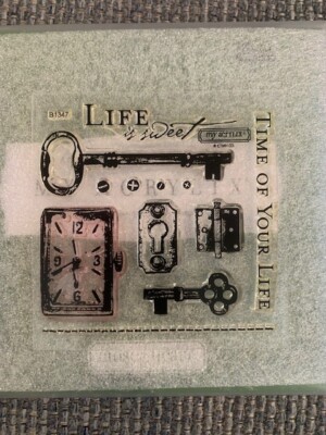 Close to My Heart Stamp-My Acrylix- Lifetime B1347- Keys and Time