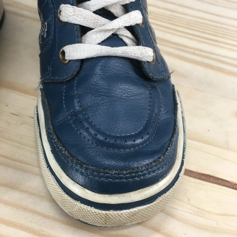 Adidas Zapatos Niños 13.5 Niños Looney Tunes Medio Top Tenis Cuero Azul Con Cordones Foto 4 de 4