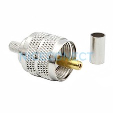 UHF PL-259 Male Crimp Plug Connector For RG58 RG142 LMR195 RG400 Cable RF PL259