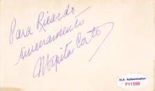 Tarjeta firmada por Mapita Cortes D. 2006 3X5 actriz mexicana ALA F11596