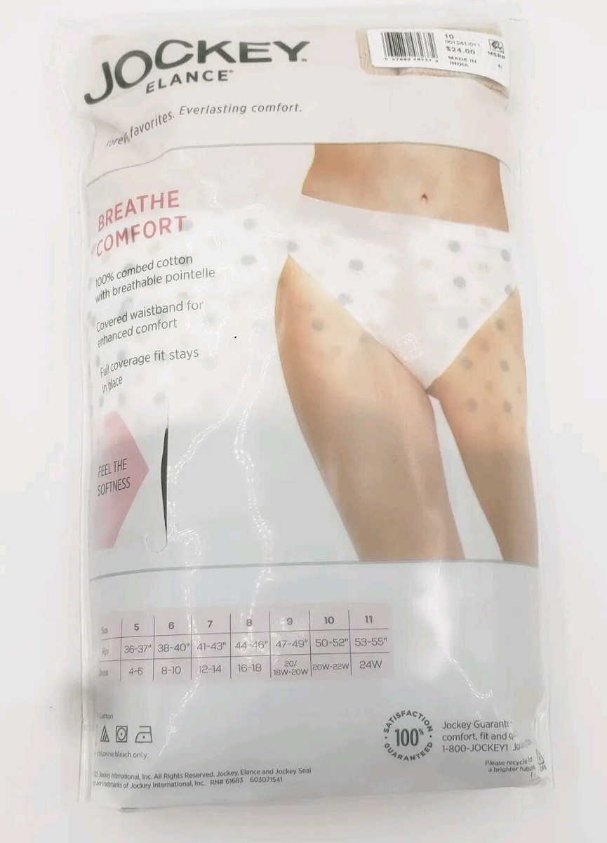 Jockey 3-Pack Breathe Comfort French Cut Panty 10/3XL Underwear
