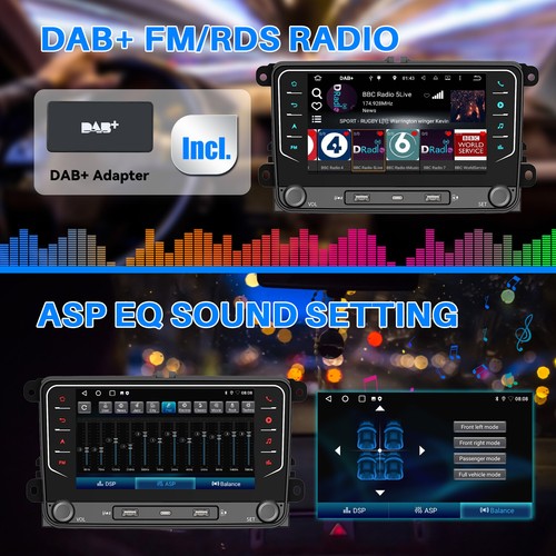 Autoradio Android 14 CarPlay 4+64G GPS RDS para VW GOLF 5 6 Passat Touran Polo - Imagen 12 de 20