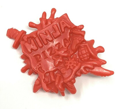 1990 Pizza Face Shield Accessory Teenage Mutant Ninja Turtles TMNT Red Pizza