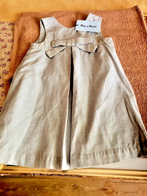 robe neuve tartine et chocolat 2 ans gris perle noeud doublee ete - Photo 2/2