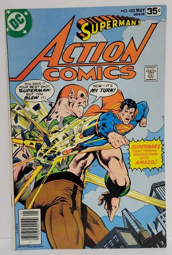 1978 Supermans Action Comics #483 Kioskausgabe Amazo Supermobile