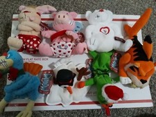 Meanie Baby Meanies LOT 7 Complete Shocking Stuffers Valentines Holiday plush