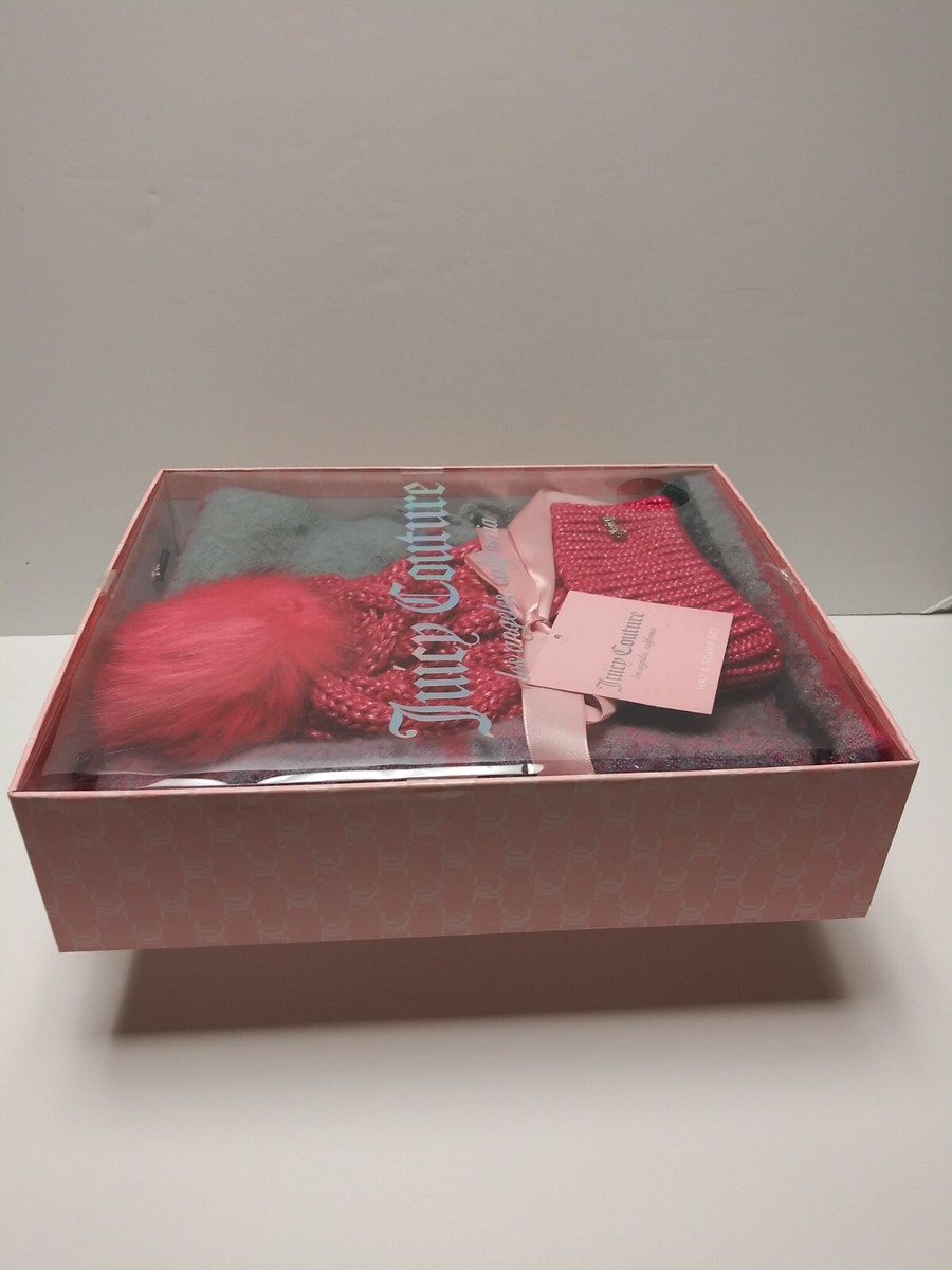 Juicy Couture Los Angeles Hat & Scarf Gift Set Pink And Gray  display picture 3