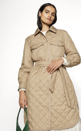 Max Mara weekend Learco Quilted Coat With Tie Waist  UK 12 - Picture 1 of 12