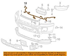 GM OEM 15-19 Sierra 2500 HD Front Bumper Bumper Components-Harness 23261394