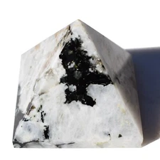 [1] Charged 2" (50mm) Himalayan Rainbow Moonstone Pyramid Crystal Energy ~95g