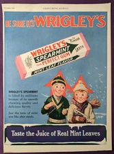 1929 Wrigley's Spearment Gum Magazine Ad Ladies Home Journal Antique 13.5x10"
