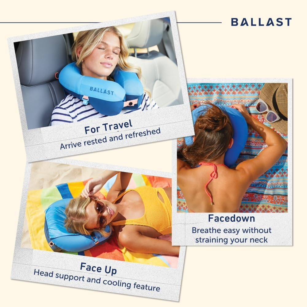 Travel Pillow PRO – Neck Pillow for Airplane, Compact Travel Pillow for Beach &