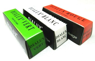 Dialux Rouge Jewelers Rouge Polishing Gold & Silver Compound Set Green White Red
