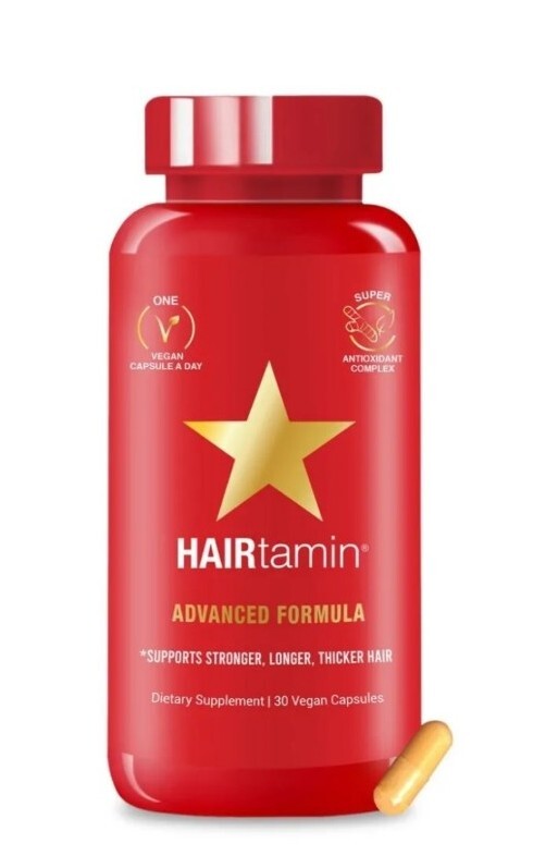 HAIRtamin Fórmula Avanzada 30 Cápsulas ¡Promueven el crecimiento saludable del cabello! ¡Vegano!