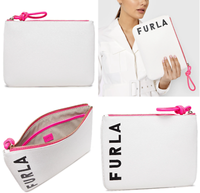 Furla Essential Tasche Leder Bag Handbag Handtasche Clutch Washbag Reisetasche