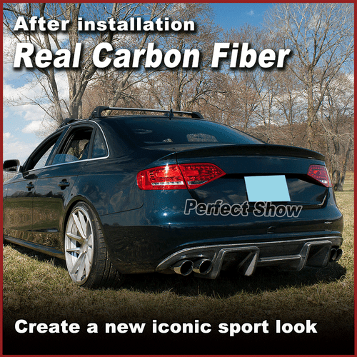 Carbon Heckdiffusor Diffusor Spoiler Lippe Heckschürze für Audi S4 B8 2008-2012 - Bild 3 von 12