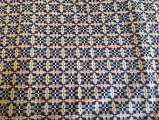 Table Runner Handmade Quilted Blue Abstract Design Reversible Sofa Table