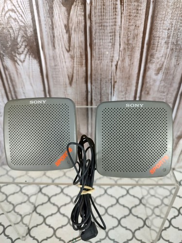 Vintage Yellow Sony Sports SRS-5G Stereo Speaker System - Picture 1 of 6