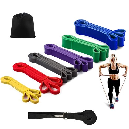 4/5/6tlg Set Fitnessband Gummiband Gymnastikband Widerstandsband Resistance Band - Bild 14 von 20
