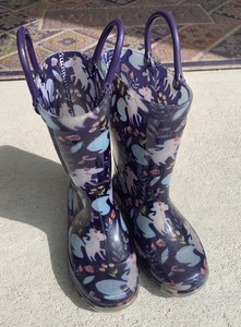light up rain boots unicorn