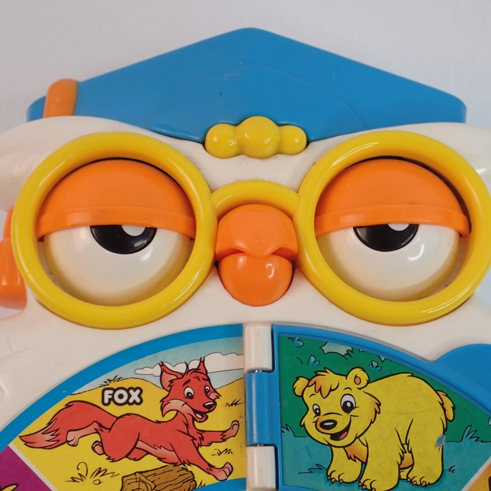 Juguete educativo de aprendizaje vintage 1996 Mattel Whoo Says Wise Owl See n Say FUNCIONA Foto 2 de 4