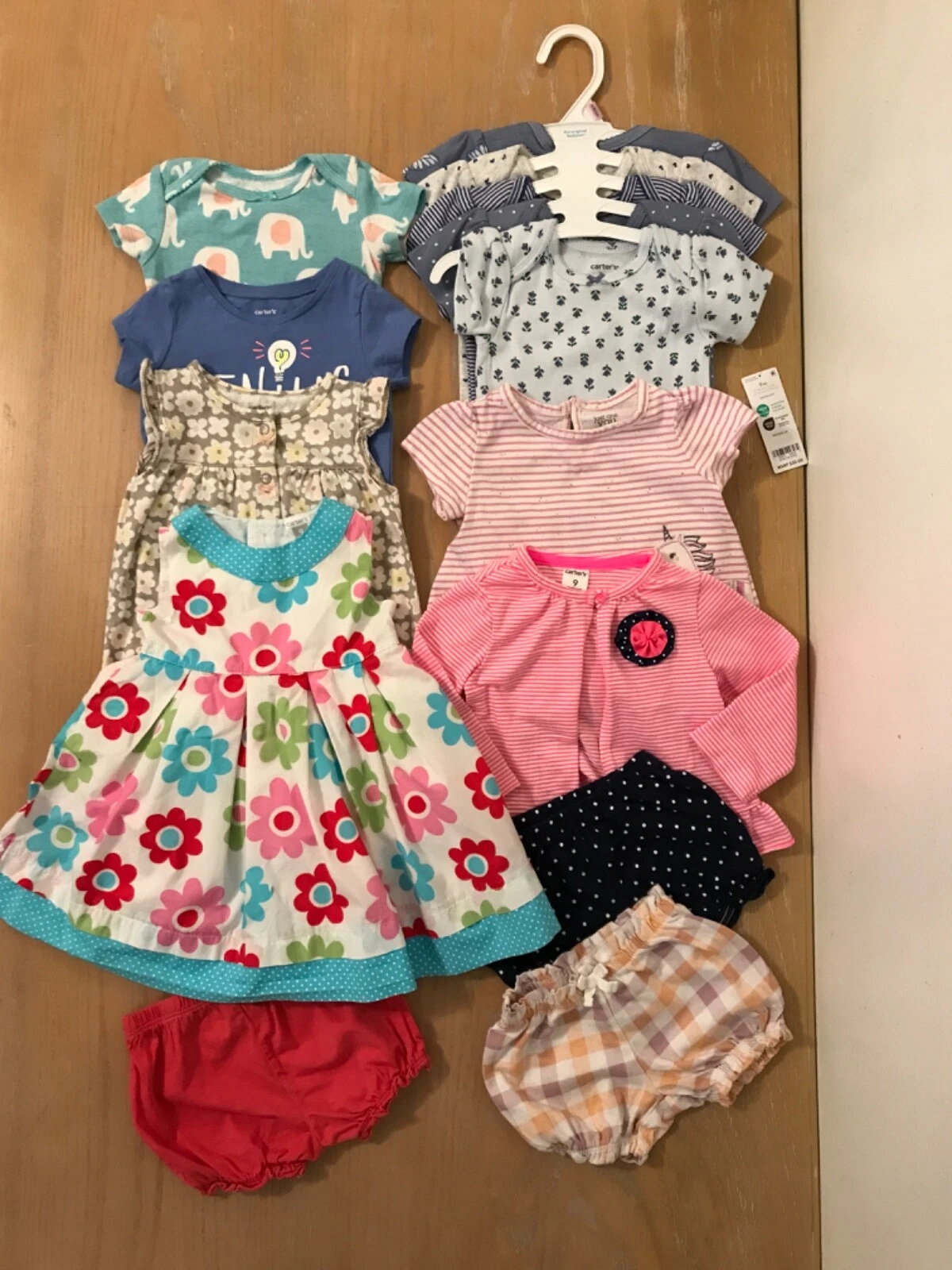 Carter's Infant Girls Summer Clothing Lot of 14 (5 New) Size 9 Months