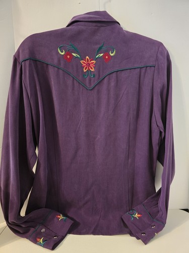 Studio West Embroidered Purple Long Sleeve Shirt Women’s Large-New W/Tags - Picture 7 of 7