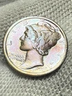 1918S US Mercury SILVER Dime! Choice Lustrous AU! Old US Coin* Toned