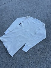 Vintage 70  s White Waffle Knit Thermal Xl Excellent Condition Made In USA