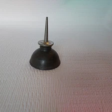 Antique Metal Thumb Press Oiler Oil Can Miniature Small Sewing Machine Vintage 