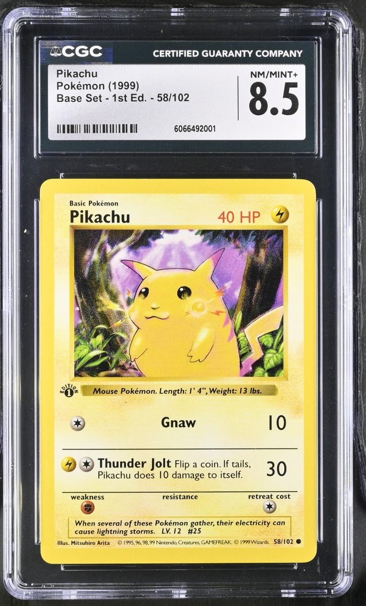Pikachu (Red Cheeks) 058/102 Base Set (Shadowless) Regular