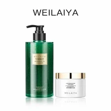 Weilaiya Ginger Shampoo & Shine Hair Mask Set – Scalp Cleanse & Repair | 400ml
